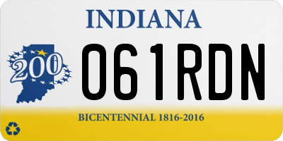 IN license plate 061RDN