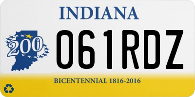 IN license plate 061RDZ