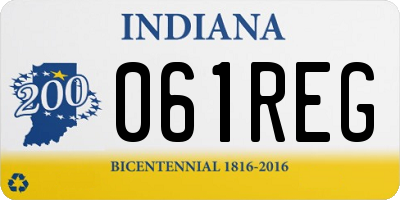 IN license plate 061REG