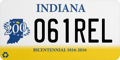 IN license plate 061REL