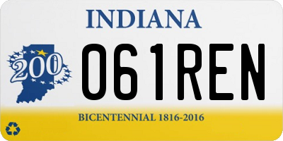 IN license plate 061REN