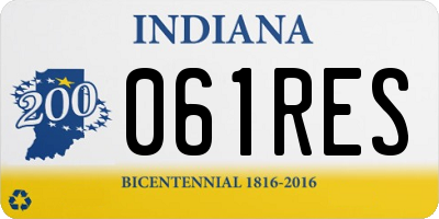 IN license plate 061RES
