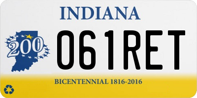 IN license plate 061RET
