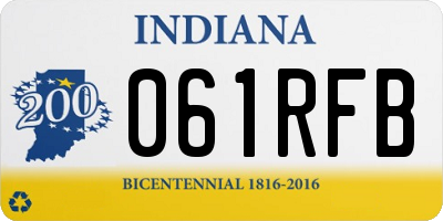 IN license plate 061RFB