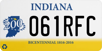IN license plate 061RFC