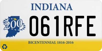 IN license plate 061RFE