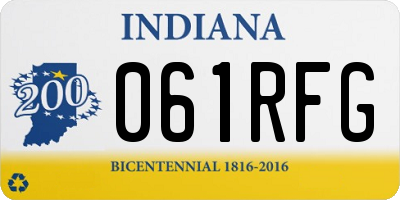 IN license plate 061RFG