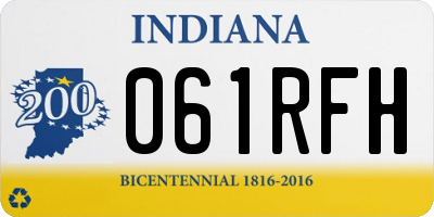 IN license plate 061RFH