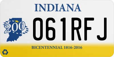 IN license plate 061RFJ