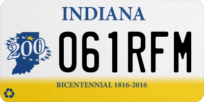 IN license plate 061RFM