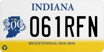 IN license plate 061RFN