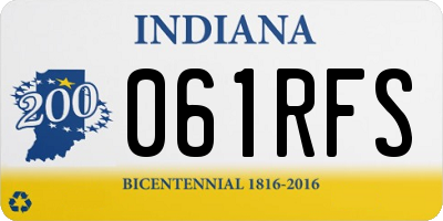 IN license plate 061RFS