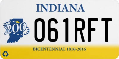 IN license plate 061RFT