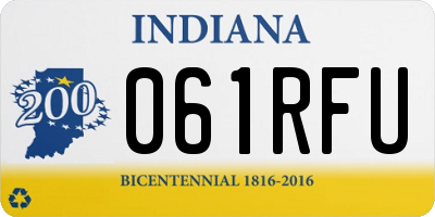 IN license plate 061RFU