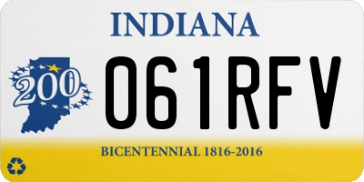 IN license plate 061RFV