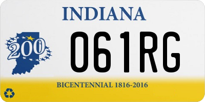 IN license plate 061RG