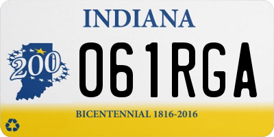 IN license plate 061RGA