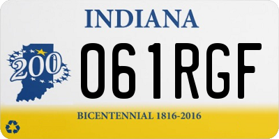 IN license plate 061RGF