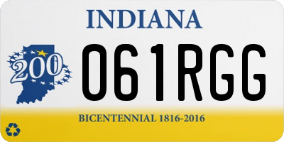 IN license plate 061RGG