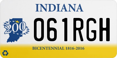 IN license plate 061RGH