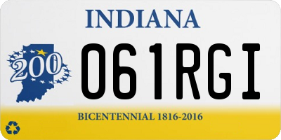 IN license plate 061RGI