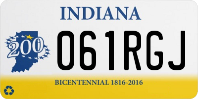 IN license plate 061RGJ