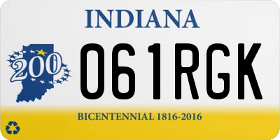 IN license plate 061RGK