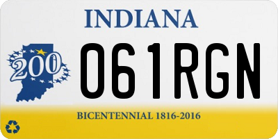 IN license plate 061RGN