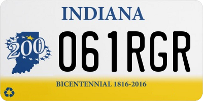 IN license plate 061RGR