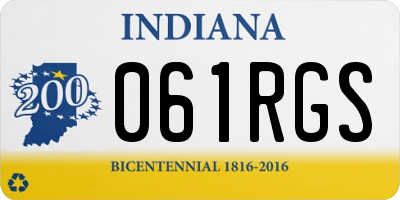 IN license plate 061RGS