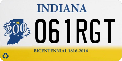 IN license plate 061RGT