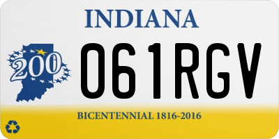 IN license plate 061RGV