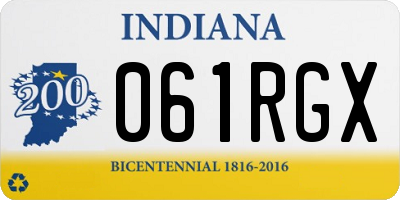 IN license plate 061RGX