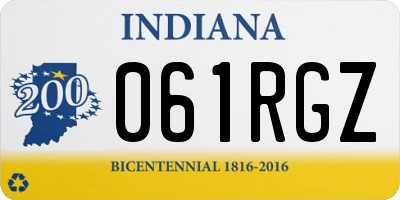 IN license plate 061RGZ