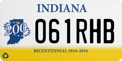 IN license plate 061RHB