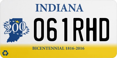 IN license plate 061RHD