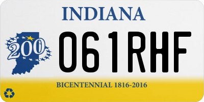 IN license plate 061RHF