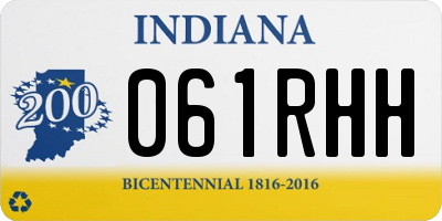 IN license plate 061RHH