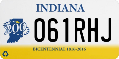 IN license plate 061RHJ