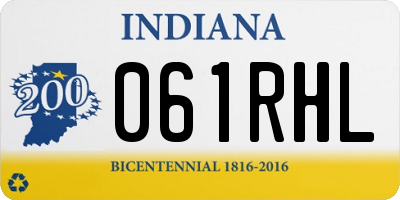 IN license plate 061RHL
