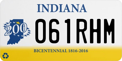 IN license plate 061RHM