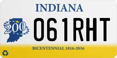 IN license plate 061RHT