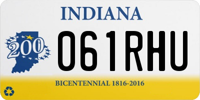 IN license plate 061RHU