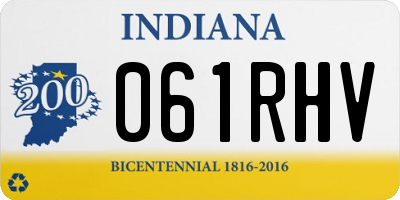 IN license plate 061RHV