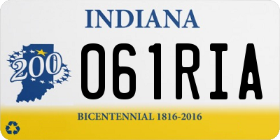 IN license plate 061RIA