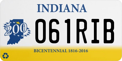 IN license plate 061RIB