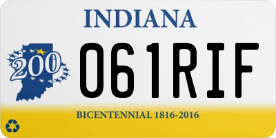IN license plate 061RIF