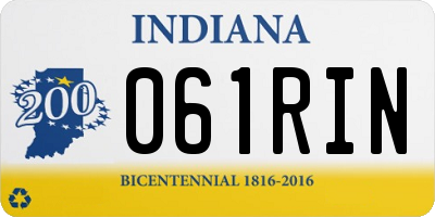 IN license plate 061RIN