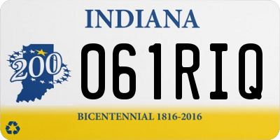 IN license plate 061RIQ