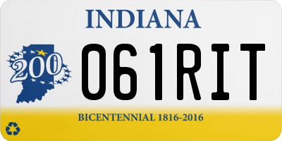 IN license plate 061RIT